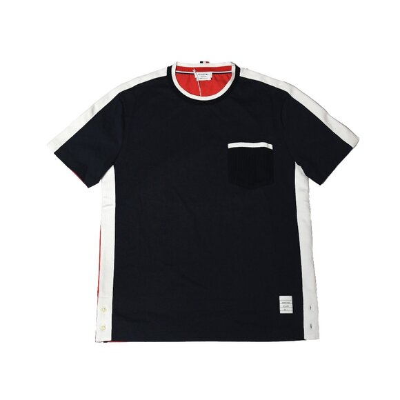 Thom Browne Bicolor T-Shirts Navy/Red